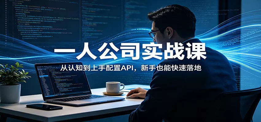 一人公司实战课：从认知到上手配置API，新手也能快速落地 - 网创在线