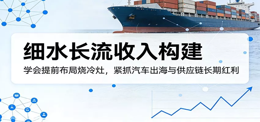 付费文章:细水长流收入构建,学会提前布局烧冷灶,紧抓汽车出海与供应链长期红利 - 网创在线