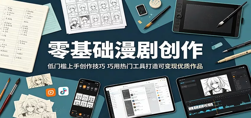 零基础漫剧创作：低门槛上手创作技巧，巧用热门工具打造可变现优质作品 - 网创在线