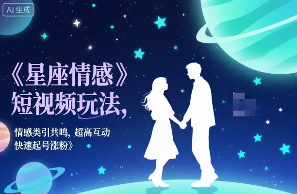 星座情感短视频玩法，情感类引共鸣，超高互动，快速起号涨粉 - 网创在线