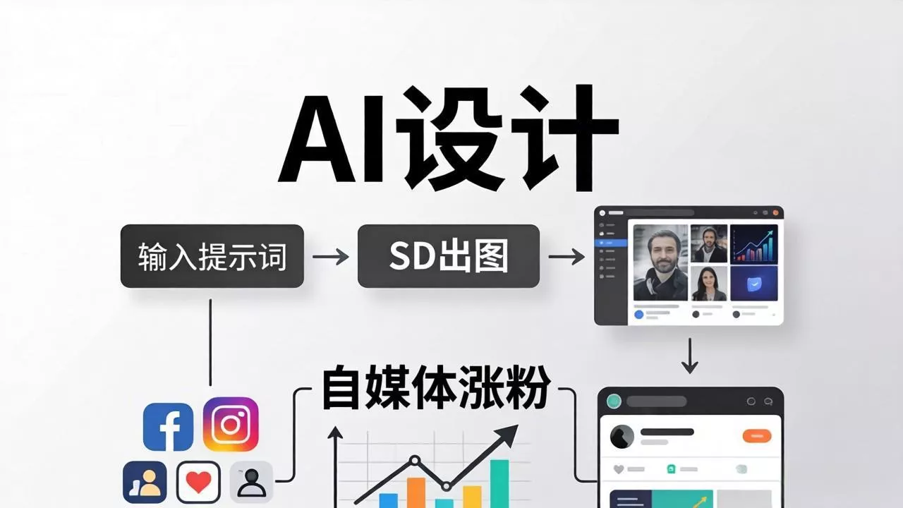 人人都是AI设计师：SD出图+自媒体涨粉一站教学，告别图文素材焦虑，AI设计让你轻松避开内卷 - 网创在线