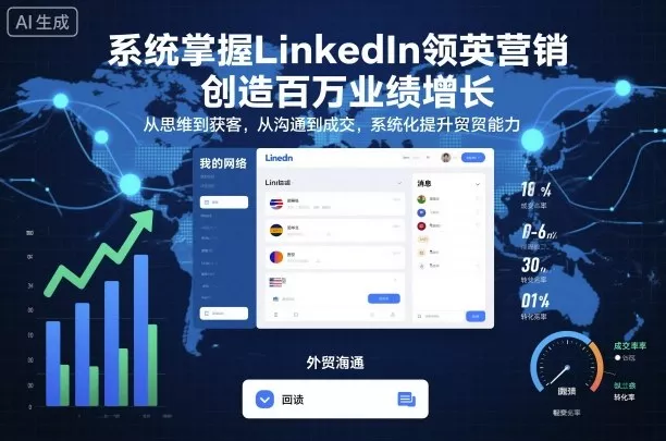 系统掌握LinkedIn领英营销，创造百万业绩增长，从思维到获客，从沟通到成交，系统化提升外贸能力 - 网创在线