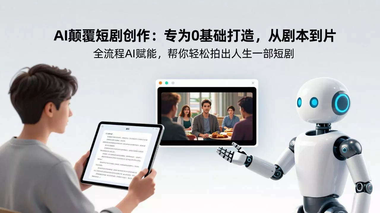 AI颠覆短剧创作：专为0基础打造，从剧本到成片全流程AI赋能，帮你轻松拍出人生第一部短剧 - 网创在线