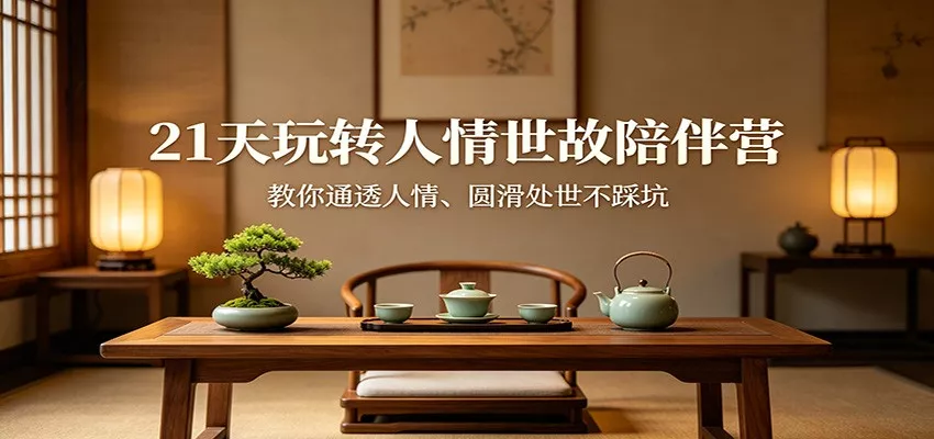 21天玩转人情世故陪伴营：教你通透人情、圆滑处世不踩坑 - 网创在线