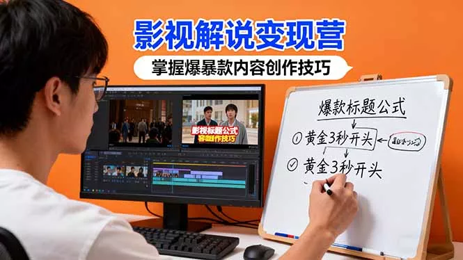 影视解说变现营：通过30+实战案例爆款内容创作技巧，掌握影视解说盈利密码 - 网创在线
