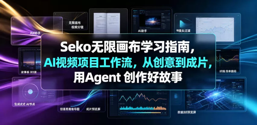 Seko无限画布学习指南，AI视频项目工作流，从创意到成片，用Agent 创作好故事 - 网创在线