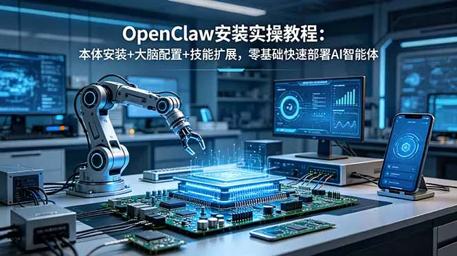 OpenClaw安装实操教程：本体安装+大脑配置+技能扩展，零基础快速部署AI智能体 - 网创在线