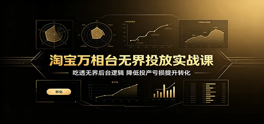 淘宝万相台无界投放实战课：吃透无界后台逻辑，降低投产亏损提升转化 - 网创在线