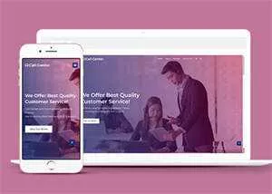 企业服务呼叫中心网站模板下载 - 网创在线