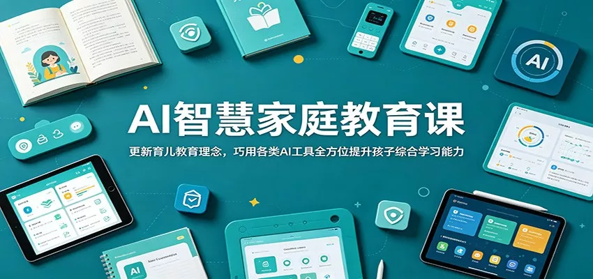 AI智慧家庭教育课：更新育儿教育理念，巧用各类AI工具全方位提升孩子综合学习能力 - 网创在线