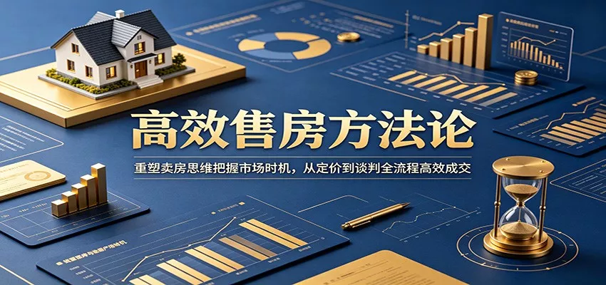 高效售房方法论：重塑卖房思维把握市场时机，从定价到谈判全流程高效成交 - 网创在线