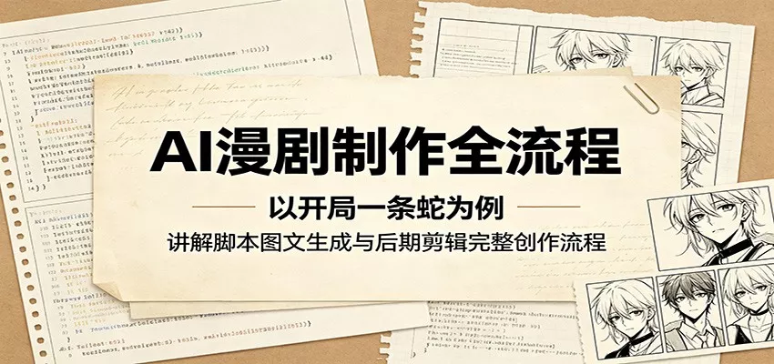 AI漫剧制作全流程：以开局一条蛇为例，讲解脚本图文生成与后期剪辑完整创作流程 - 网创在线