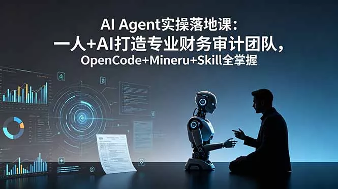 AI Agent实操落地课：一人+AI打造专业财务审计团队，OpenCode+Mineru+Skill全掌握 - 网创在线