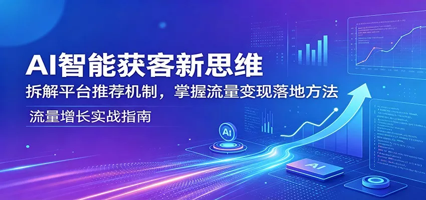 AI智能获客新思维:拆解平台推荐机制,掌握流量变现落地方法 - 网创在线