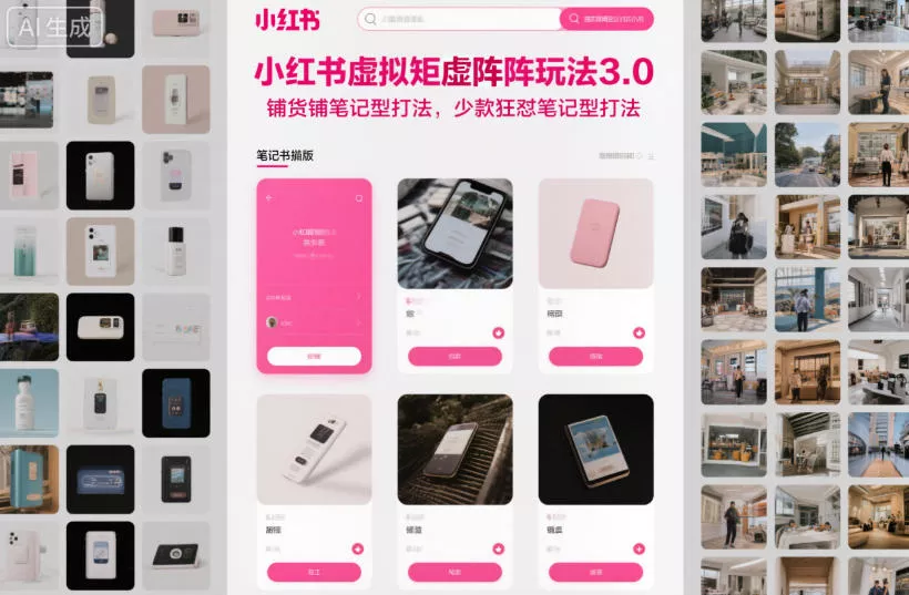 小红书虚拟矩阵玩法3.0，铺货铺笔记型打法，少款狂怼笔记型打法 - 网创在线