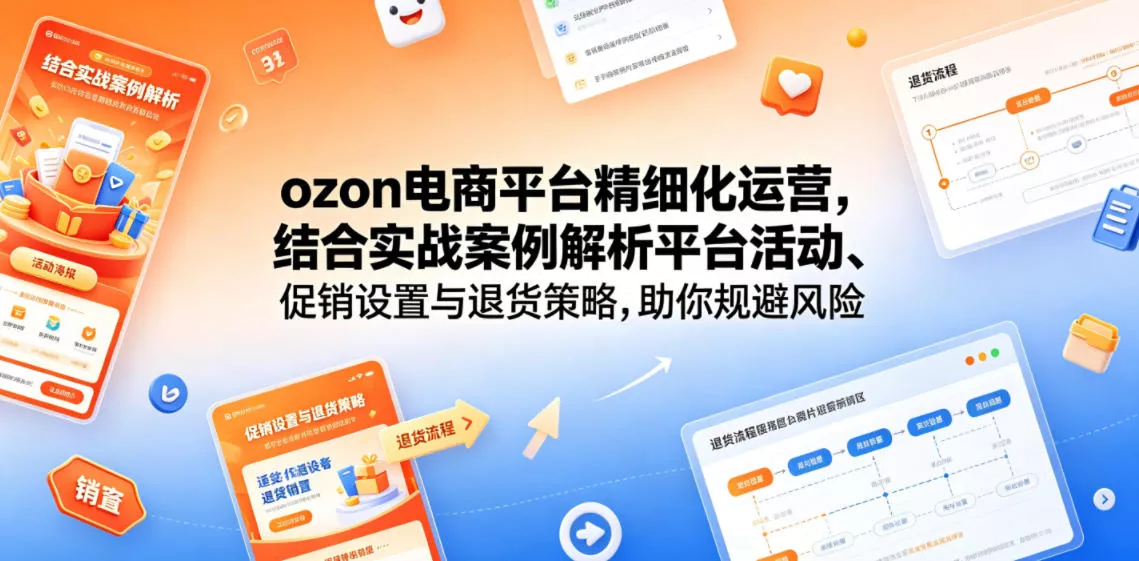 ozon电商平台精细化运营，结合实战案例解析平台活动、促销设置与退货策略，助你规避风险、提升销量 - 网创在线
