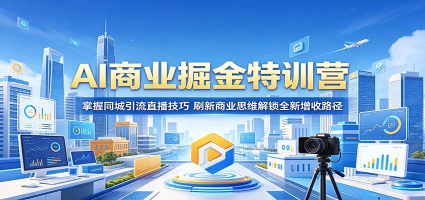 AI商业掘金特训营：掌握同城引流直播技巧，刷新商业思维解锁全新增收路径 - 网创在线