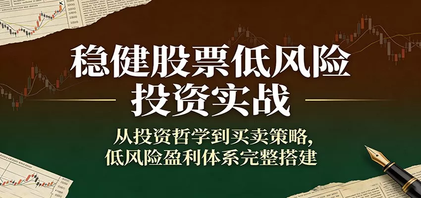 稳健股票低风险投资实战：从投资哲学到买卖策略，低风险盈利体系完整搭建 - 网创在线