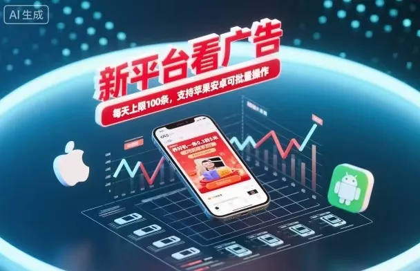 新台看广告,养好机一条5毛到5块,单机日入30到100,支持苹果安卓,可批量操作。 - 网创在线