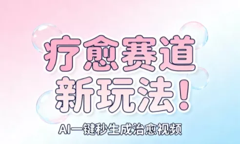 AI+疗愈+一键生成，一分钟一条素材，每天想要多少素材就多少素材，矩阵做，月入1W - 网创在线