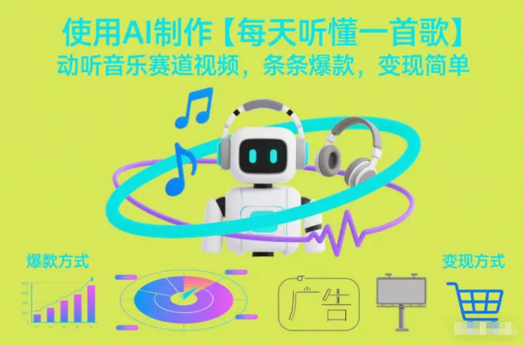 使用AI制作【每天听懂一首歌】动听音乐赛道视频，条条爆款，变现简单 - 网创在线