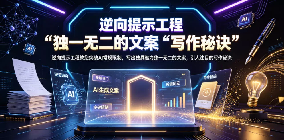 逆向提示工程教您突破AI常规限制，写出独具魅力独一无二的文案，引人注目的写作秘诀【原创双语字幕】 - 网创在线