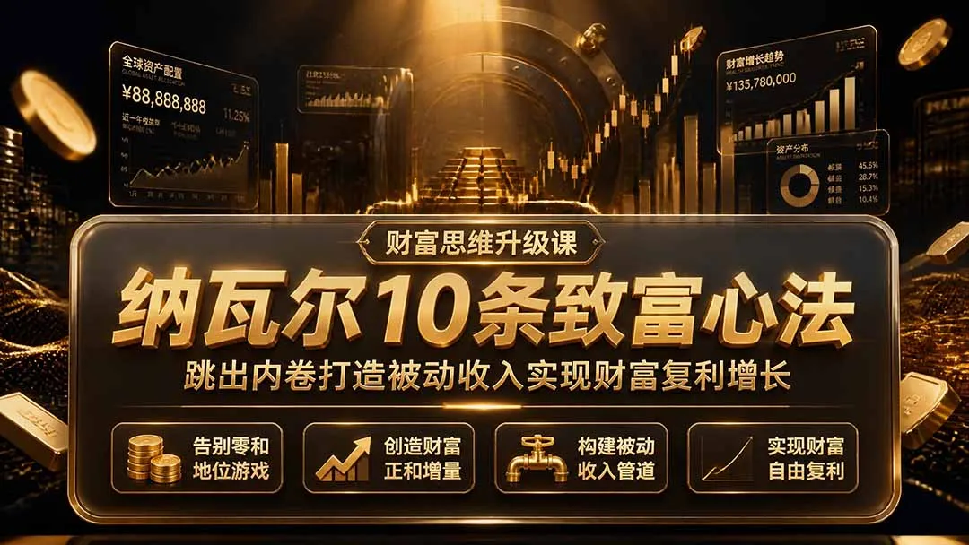 付费文章:纳瓦尔10条致富心法,跳出内卷打造被动收入实现财富复利增长 - 网创在线