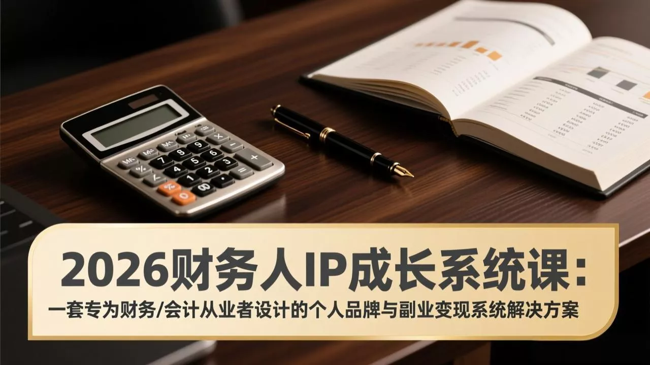 2026财务人IP成长系统课：一套专为财务/会计从业者设计的个人品牌与副业变现系统解决方案 - 网创在线