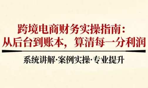 2025跨境电商财务实操指南 - 网创在线