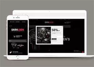 黑色手表在线商城网站模板下载 - 网创在线