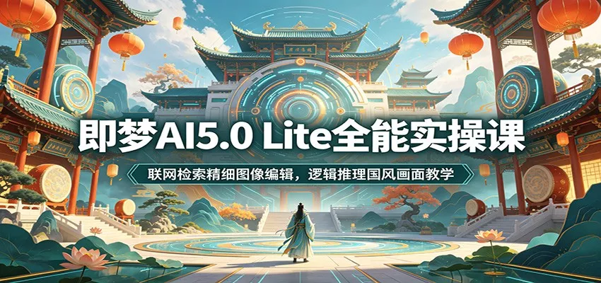 即梦AI5.0 Lite全能实操课：联网检索精细图像编辑，逻辑推理国风画面教学 - 网创在线