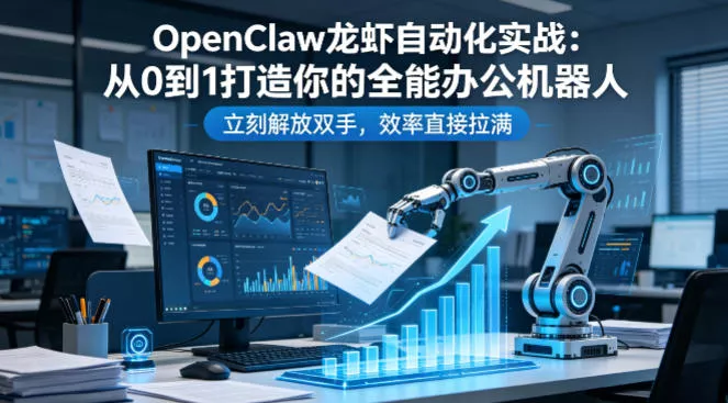 OpenClaw龙虾自动化实战：从0到1打造你的全能办公机器人，立刻解放双手，效率直接拉满 - 网创在线