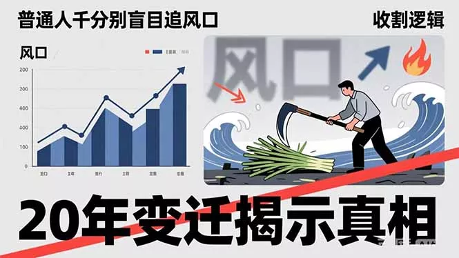 普通人千万别盲目追风口，20年变迁揭示真相，看懂收割逻辑才能避免成为接盘侠 - 网创在线
